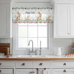 Easter Sheer Valances for Windows 54"x18", Light Filtering Kitchen Curtains - Image 3