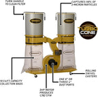 Powermatic TurboCone Dust Collector, 2-Micron Canister Filter, 3 HP, 230V 1Ph - Image 3