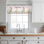 Easter Sheer Valances for Windows 54"x18", Light Filtering Kitchen Curtains - Image 3