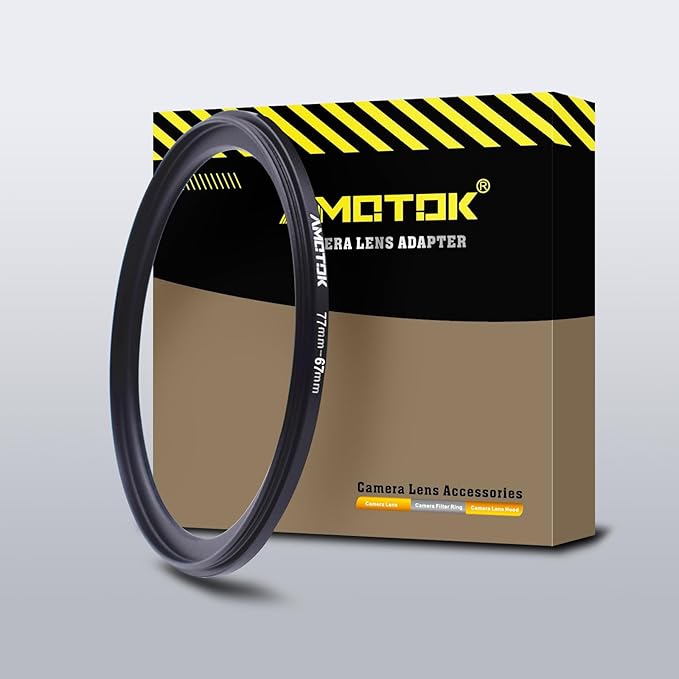 77mm Lens to 67mm Camera Lens Adapter, 77mm to 67mm Filter Step-Down Ring by AMOTOK
