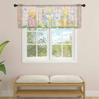 Happy Easter Sheer Valances for Windows 42"x18", Light Filtering Kitchen - Image 4