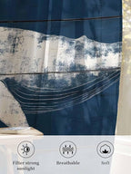 Sheer Curtains 84 Inches Long, Summer Whale Semi Sheer Curtains Light Filtering - Image 6