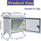 Pond Aerator Weatherproof Outdoor Cabinet, Air Pump 20”W×14.6”D×18”H - Image 2