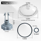 SF80110-1 Leaf Trap Cover Lid 5 inch Have O-Ring & Valve, Fit - Image 2