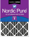 Nordic Pure 16x20x4 Pleated Plus Carbon Air Filters MERV 8 1 Pack by NordicPure