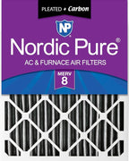 Nordic Pure 20x20x4 Pleated Plus Carbon Air Filters MERV 8 1 Pack by NordicPure