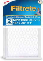 Filtrete 16x20x1 AC Furnace Air Filter, MERV 13, MPR 1900, Premium Allergen by Filtrete