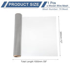 uxcell 70 Mesh 39" x 12" Woven Wire Mesh, 304 Stainless Steel Air Vent Filter - Image 2