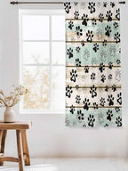 Sheer Curtains 72 Inches Long, Sage Green Beige Farmhouse Semi Sheer Curtains - Image 3