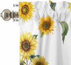 Kitchen Curtains Tiers and Valance Set of 3, Cow Sunflowers Light Filtering - Image 5