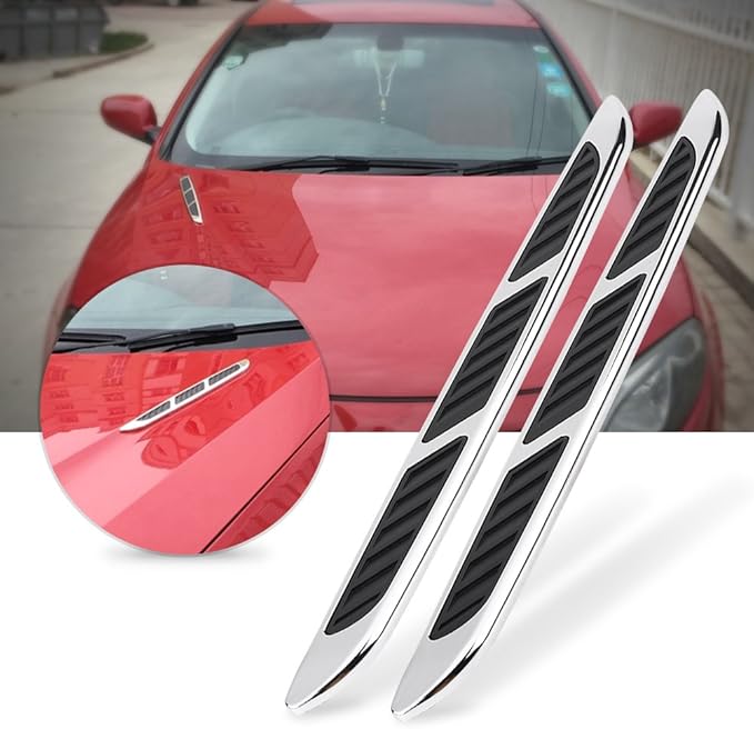 1 Pair Car Hood Vent Air Intake Grille, Car Exterior Hood Side Door Air Flow - Image 4