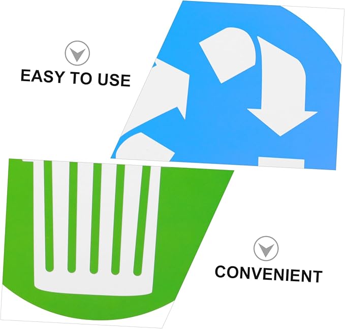 DOITOOL 12pcs Trash Can Recycling Labels Garbage Bin Stickers - Image 4