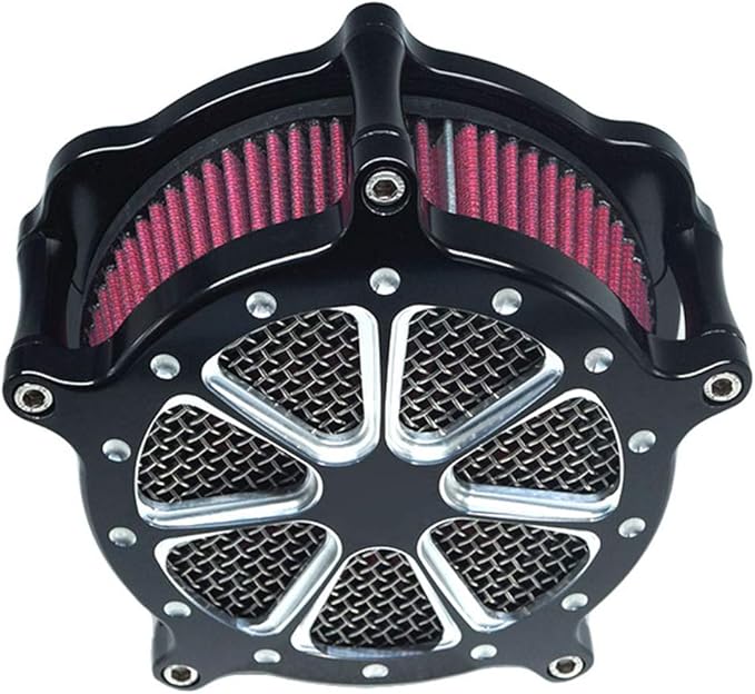 Air Filter Intake Cnc Cut Air Cleaner Venturi Motorcycle Chrome Kit - Image 3