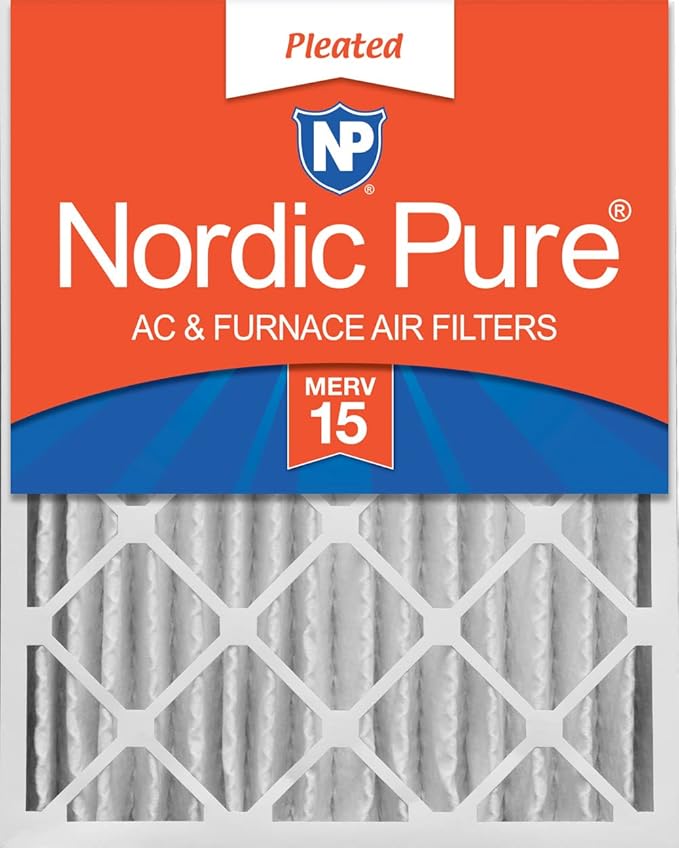 Nordic Pure 18x24x4 Pleated MERV 15 Air Filter 1 Pack by NordicPure