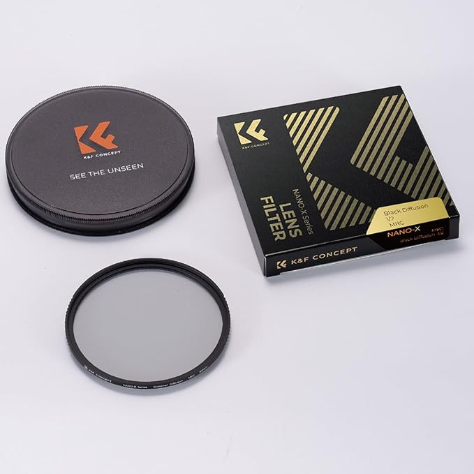 K&F CONCEPT 77mm Black Diffusion 1/2 Filter Mist Cinematic Effect Lens Filter - Image 8