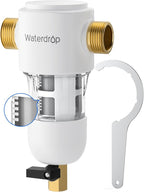 Waterdrop Spin Down Sediment Filter, Reusable Whole House Water Filter System by Waterdrop