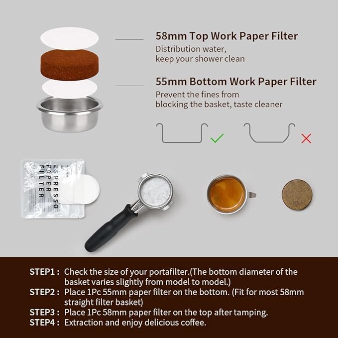 watchget 58mm Espresso Paper Filters - Image 3