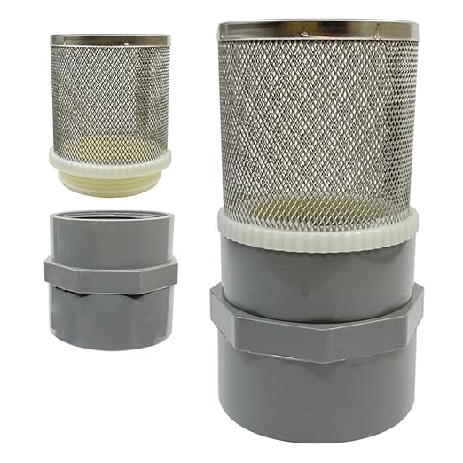 2 inch Stainless Steel Filter Cover Connected to 2 inch/DN50 Grey PVC Filter by Cotonlake