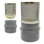 2 inch Stainless Steel Filter Cover Connected to 2 inch/DN50 Grey PVC Filter by Cotonlake
