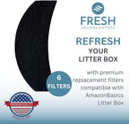 6-Pack Activated Carbon Cat Litter Box Filter Replacement - Image 5