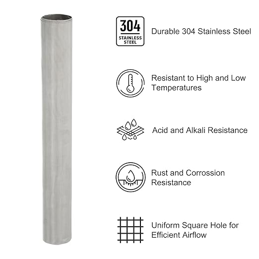 PATIKIL 40" L x 16" W Woven Wire Mesh, 300 Mesh 304 Stainless Steel Air Vent - Image 3
