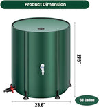 THUNDERBAY 53 Gallon Collapsible Rain Barrel, Portable Rain Barrels to Collect - Image 2