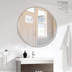 Round LED Bathroom Mirror Demister Pad IP44 Vanity Large Mirror Cold Light - Image 5