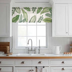 Summer Palm Leaf Sheer Valance Curtains - Image 2