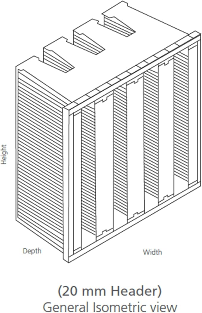 V-Bank Carbon Air Filter 12x24x12 MERV 14 – Activated Carbon Pleated HVAC - Image 2