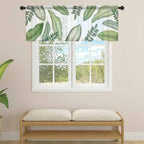 Summer Palm Leaf Sheer Valance Curtains - Image 4