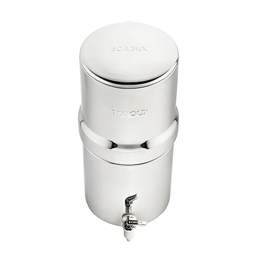 Boroux Compact Gravity-Fed Countertop Stainless Steel Water Filter System | 1.8 - Image 3