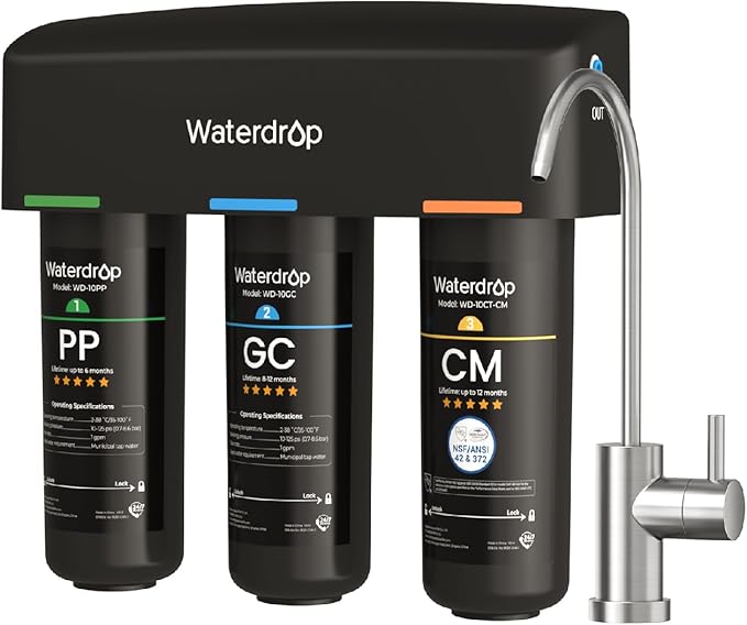 Waterdrop TSB-CM Under Sink Water Filter System Reduce Chloramine, Chlorine by Waterdrop