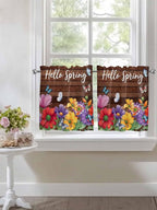 Spring Flowers Half Window Curtains 24 Inches Long, Watercolor Farmhouse - Image 7