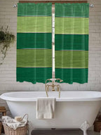 Farm Retro Green Wood Grain Window Valance Curtains, Rustic Wooden Plank - Image 5