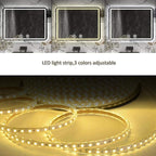 Rectangle Bathroom Mirror with Lights Touch Control Switch Demister Pad - Image 5
