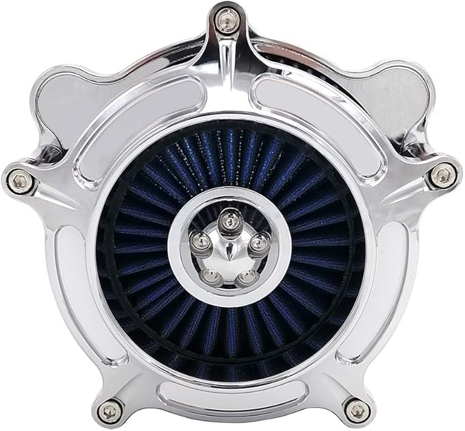 Harley Air Cleaner Turbine Intake Chrome Filter Kit Cnc Cut - Image 5