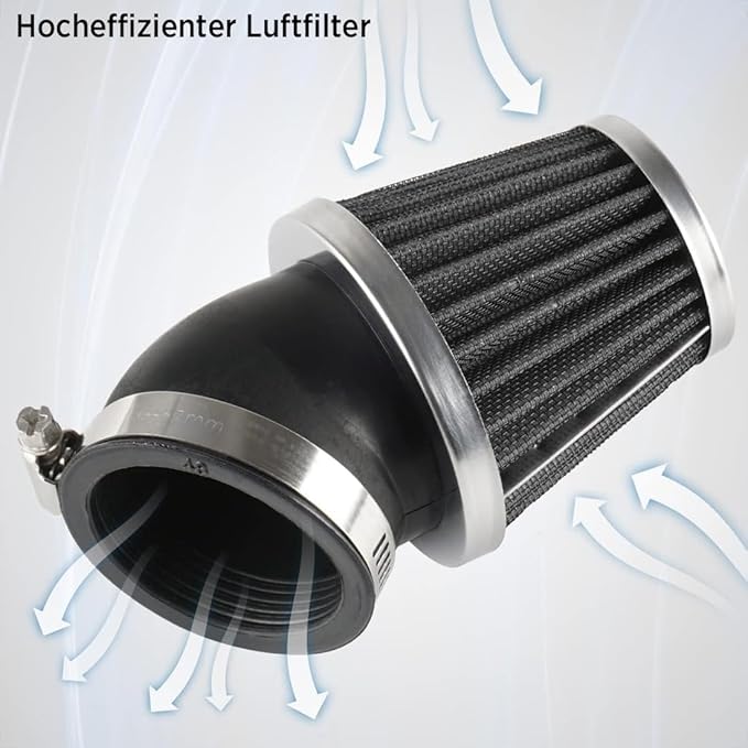 Evermotor Motorcycle Air Filter, 48mm 49mm 50mm Carb Filter - Image 3