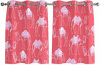 2 Panel Kitchen Cafe Curtains, Desert Camel Sunlight Filtering Nature Air by Hokiten
