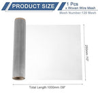 uxcell 120 Mesh 39" x 10" Woven Wire Mesh, 316 Stainless Steel Air Vent Filter - Image 2