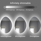 Illuminated LED Bathroom Mirror 500x800mm Wall Mounted Smart Vanity Mirror - Image 5