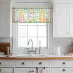 Easter Sheer Valances for Windows 60"x18", Light Filtering Kitchen Curtains - Image 3