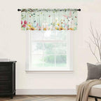 Easter Sheer Valances for Windows 42"x12", Light Filtering Kitchen Curtains - Image 9