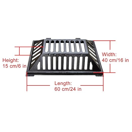 Manhole Cover and Frame Ductile Iron, Heavy Duty Drain Grate, One-Piece Design - Image 2