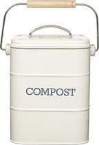 KitchenCraft Living Nostalgia Kitchen Compost Bin, 16.5 x 12 x 24 cm, Antique by KitchenCraft