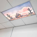 Fluorescent Light Covers for Drop Ceiling Watercolor Running Horse Cactus by Unknown