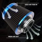 Cold Air Intake Filter, High Performance, Washable Filter, Clamp-On Replacement - Image 6