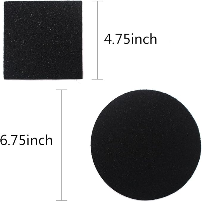 Compost Bin Filters, 12 Pieces Compost Pail Replacement Filters, 6 Round and 6 - Image 2