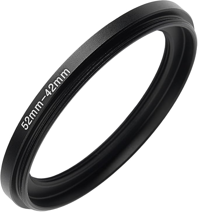52mm to 42mm Step-up Adapter Rings Filter Adapter Black Metal Step Down Filter by Unknown