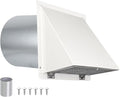 6 Inch Hooded Wall Vent with Screen and Damper, 6 Inch Exhaust Vent Cover Cap by JYINCPED