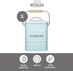 Kitchen Craft Living Nostalgia Vintage Blue Compost Bin LNCOMPBLU - Image 3